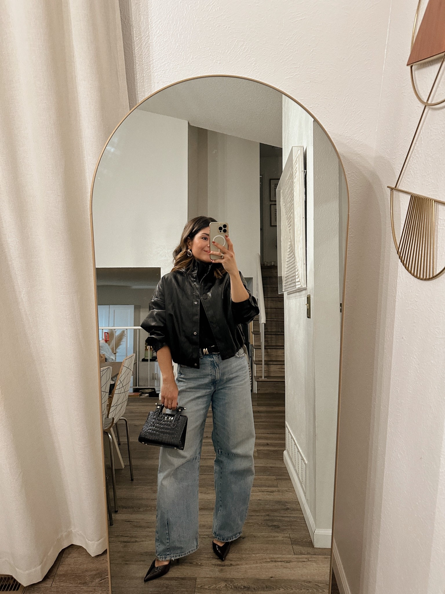 Found the most perfect black bomber jacket! This style is SO chic and timeless!! Love the design! Looks amazing on! And the price is 🤌🏻
Top size xs
Jacket size small
Linked similar jeans
These heeled pumps are so chic and comfy! The heel is perfect to wear for hours. 

#LTKGiftGuide #LTKStyleTip #LTKSeasonal