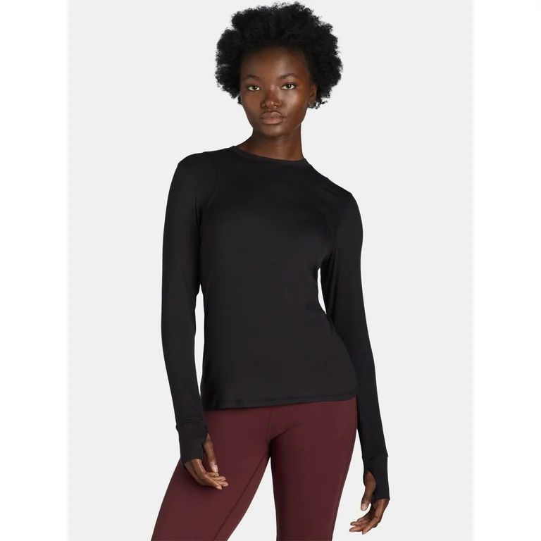 Avia Women's Outdoor Tee with Long Sleeves, Sizes XS-XXXL | Walmart (US)