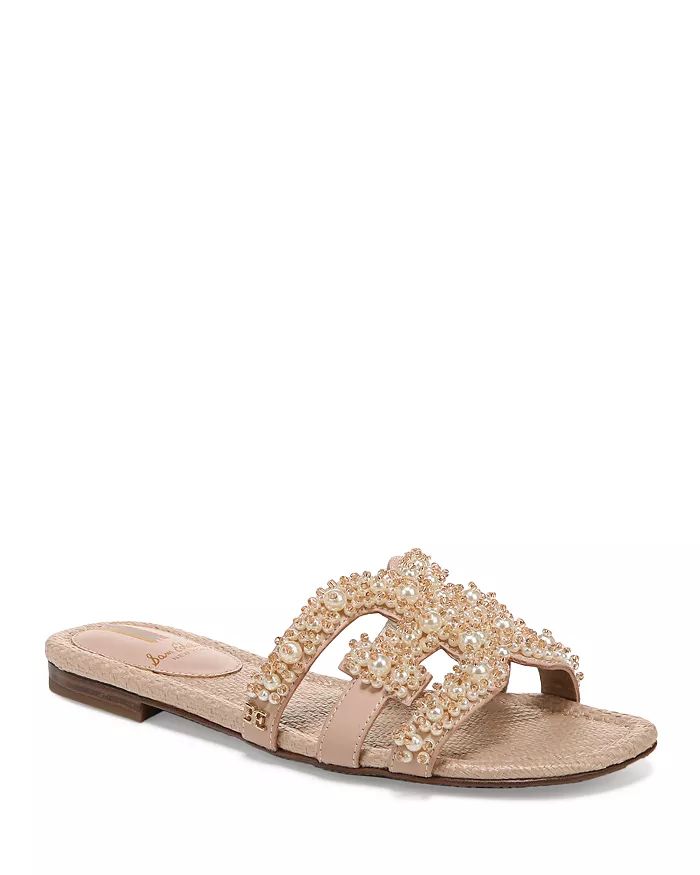 Women's Bay Perla Square Toe Embellished Slide Sandals | Bloomingdale's (US)