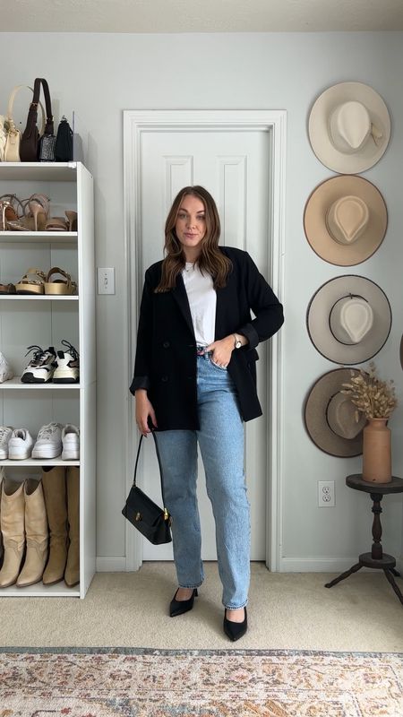 Casual Friday vibes ✨ 

Blazer (Venice Dream) L 
Abercrombie Dad Jeans 28L 
Abercrombie Tee M 
.⁠
.⁠
.⁠
.⁠
Spring outfit, outfit inspo, minimal style, fashion inspo, outfit ideas, business casual outfit, smart casual outfit, work outfit, Pinterest aesthetic, neutral fashion, Pinterest girl, minimal aesthetic, Parisian style, nyc style, get dressed with me. 

#LTKunder100 #LTKstyletip #LTKworkwear