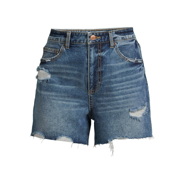 No Boundaries Juniors' High Rise Denim Shorts | Walmart (US)