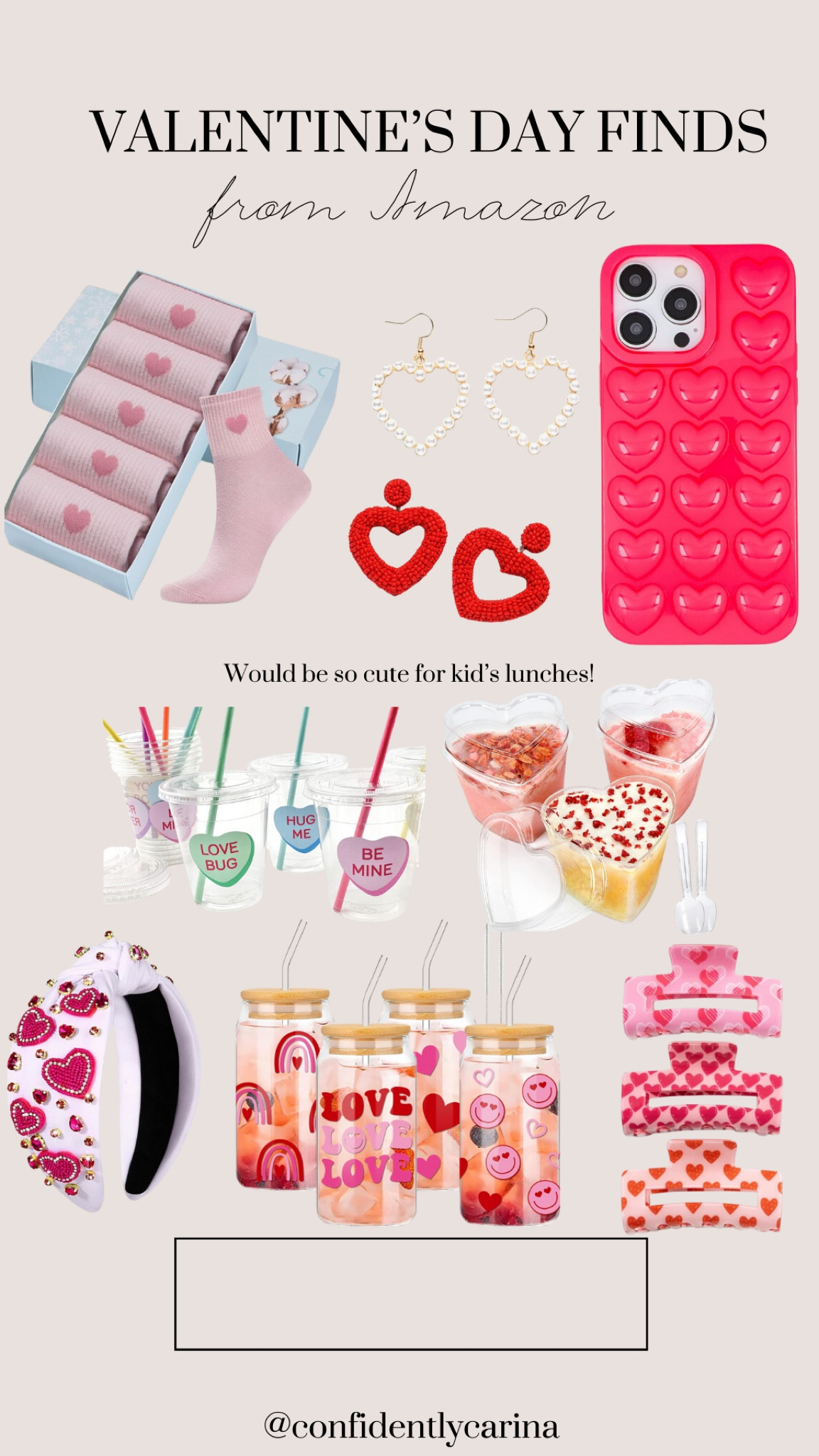 Some cute Valentine’s Day finds from Amazon! The plastic cups + plastic heart shaped bowls with lids would be so cute for a kid’s lunch! 

#LTKfindsunder50 #LTKfamily #LTKSeasonal