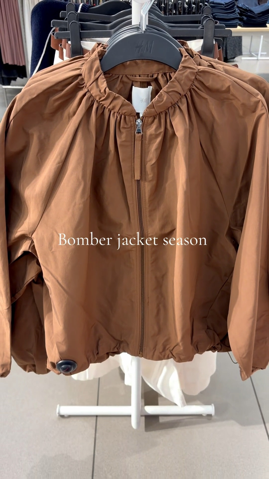 This gathered bomber jacket from H&M is the perfect layering piece for the season. Effortlessly cool and so easy to style  

#LTKSpringSale #LTKOver40 #LTKootd