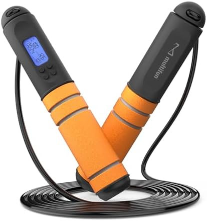 multifun Digital Jump Rope with Smart Counter & Timer - Adjustable Speed Skipping Rope for Fitnes... | Amazon (US)