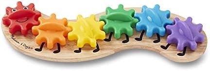 Melissa & Doug Rainbow Caterpillar Gear Toy With 6 Interchangeable Gears | Amazon (US)