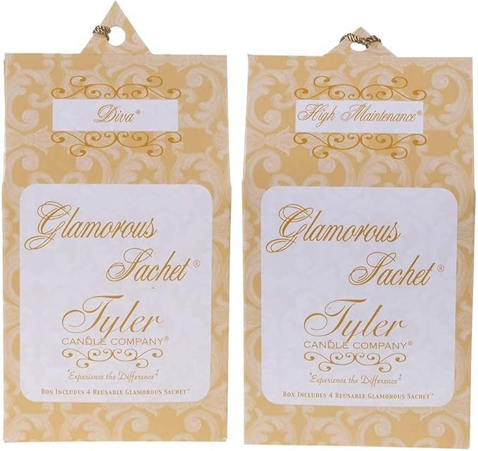 Tyler Candle Glamorous Diva & High Maintenance Sachets Bundle (4 Reusable Glamorous Sachet Each) ... | Amazon (US)
