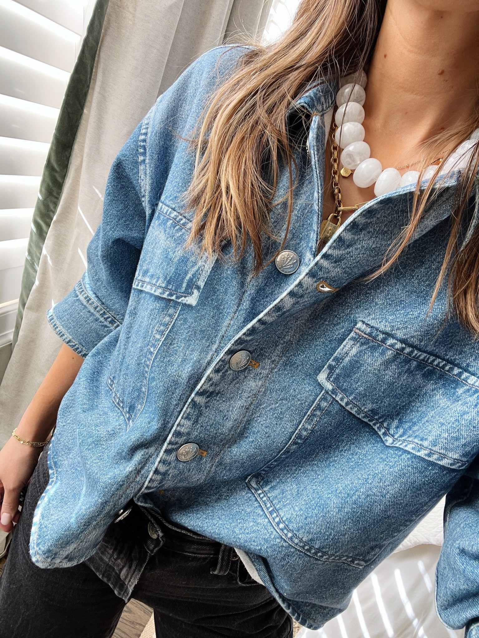 This shirt is actually a sweatshirt - love the boxy fit!