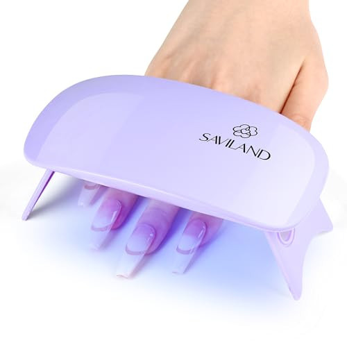 SAVILAND SSPro X Gel X U V Nail Lamp for Gel Polish: 12W Mini Portable LED Light Fast Curing 2 Timers Flash Cure Lamp USB Interface Folding Design Personal Manicure Home Travel Use U V Light Purple | Amazon (US)