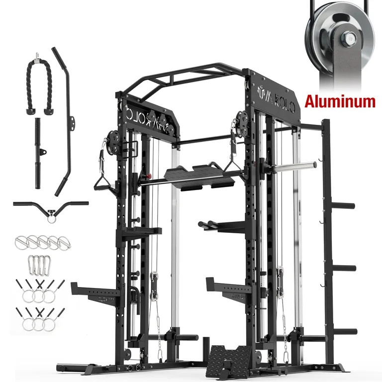 Mikolo Smith Machine, All-in-One Power Rack Cage with Adjustable Cable Crossover, Vertical Leg Pr... | Walmart (US)