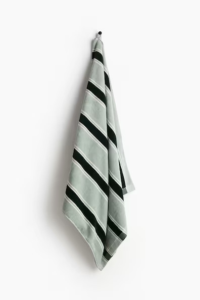 H & M - Striped Beach Towel - Green | H&M (US + CA)