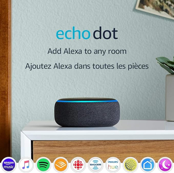 Echo Dot (3rd gen) - Smart speaker with Alexa - Charcoal | Amazon (CA)