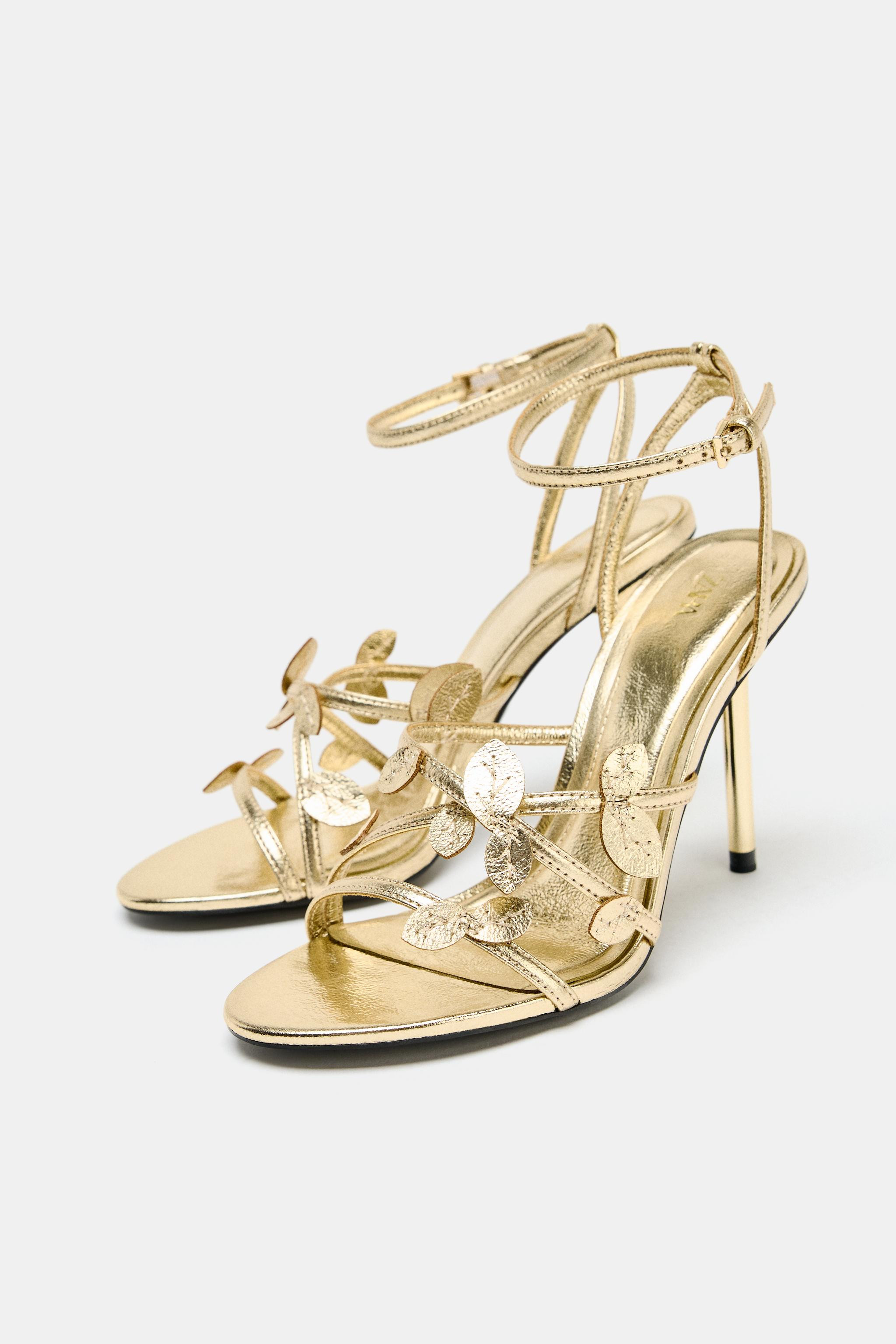 METALLIC EFFECT FANCY SANDALS | Zara US