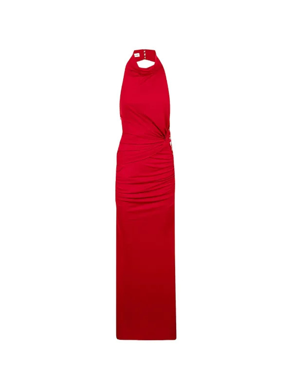 ruched halterneck maxi dress | Farfetch Global