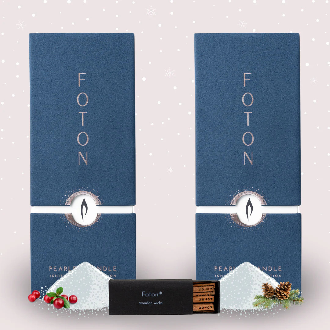 Crackling Duo | Foton Pearled Candle