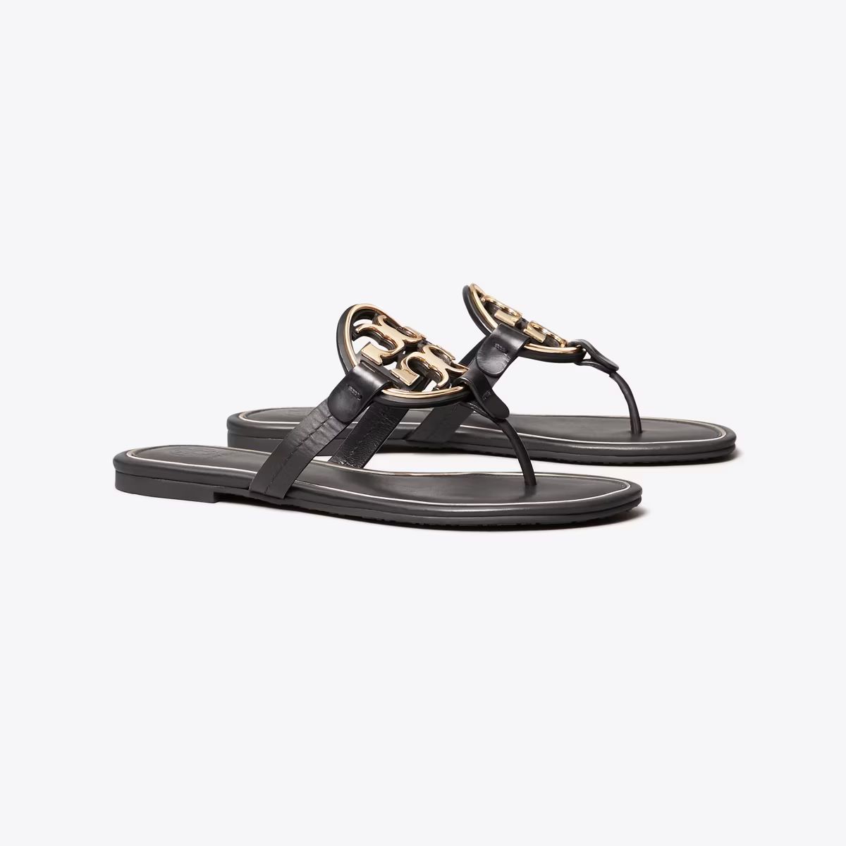 Miller Metal-Logo Sandal, Leather | Tory Burch (US)