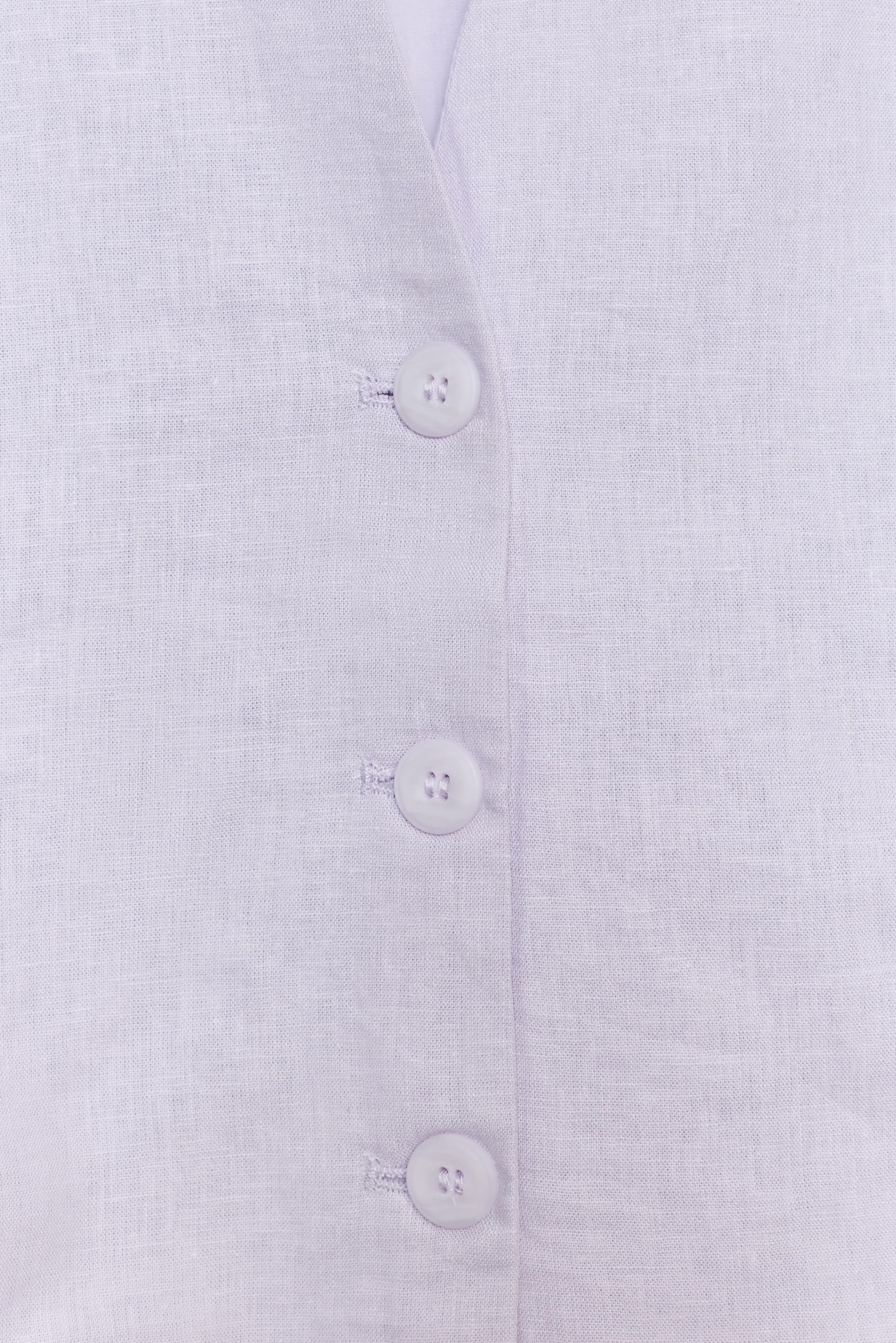 BUTTONED LINEN BLEND WAISTCOAT | Zara UK