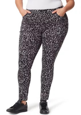 Gloria Vanderbilt Women's Plus Size Amanda Skinny Groove Leopard Print Jeans | Belk