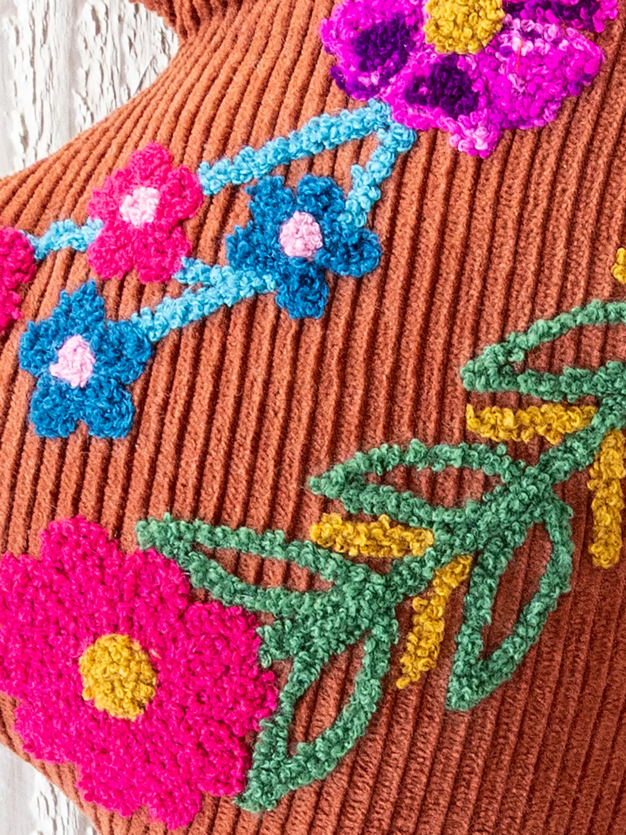 Cotton Corduroy Tufted Pillow | Natural Life