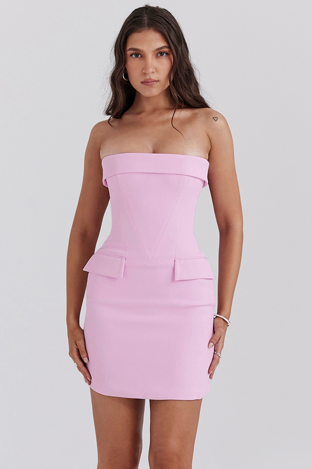 cotton candy strapless mini dress | House of CB