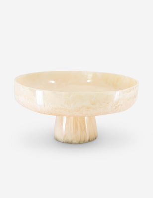 Marika Resin Pedestal Bowl, Cream | Lulu and Georgia 