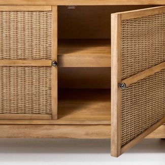 Brandeis Woven TV Stand for TVs up to 60" Brown - Threshold™ designed with Studio McGee | Target