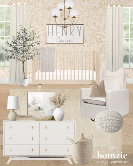 Love the look of this neutral colored nursery! A simple patterned wall paper can add so much to the room!

#LTKbaby #LTKhome #LTKfamily