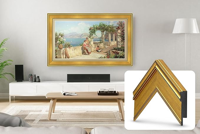 Frame My TV Deco TV Frames - Antique Gold Smart Frame Compatible ONLY with Samsung The Frame TV a... | Amazon (US)