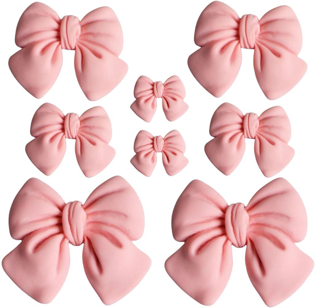 8Pcs Coquette Bows Shoe Charms Pink Sandals Charms Cute Design for Shoes Decorations Easy to Inst... | Amazon (US)