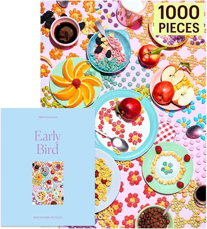 Piecework Early Bird 1000 Teile Puzzle für Erwachsene, herausforderndes Müsli-Puzzle mit Origin... | Amazon (DE)