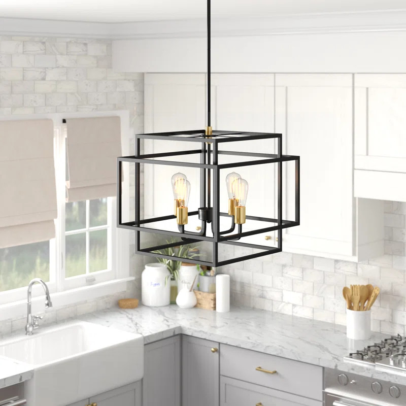 Mccluskey 4 - Light Unique Square Pendant | Wayfair North America
