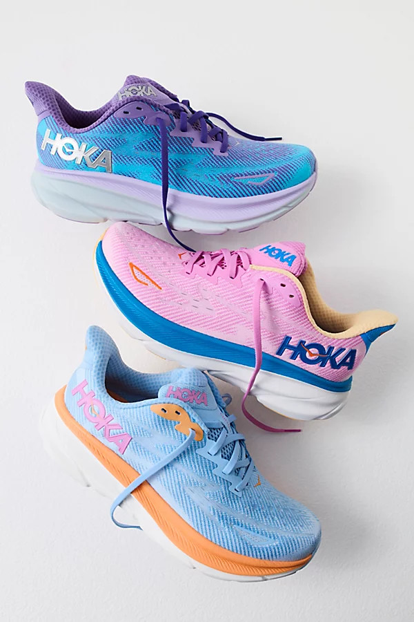 HOKA Clifton 9 Sneakers by HOKA at Free People, Airy Blue / Ice Water, US 7.5 | Free People (Global - UK&FR Excluded)