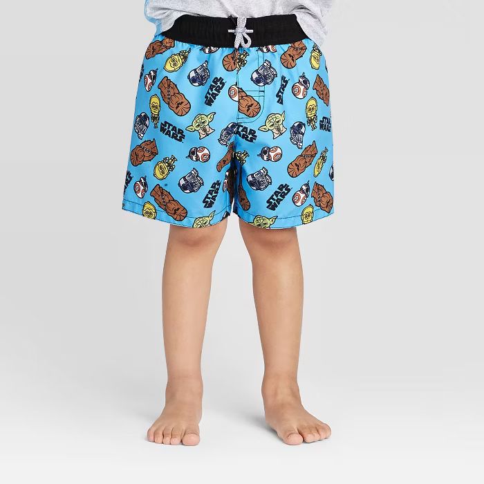 Toddler Boys' Star Wars Swim trunk - Blue | Target