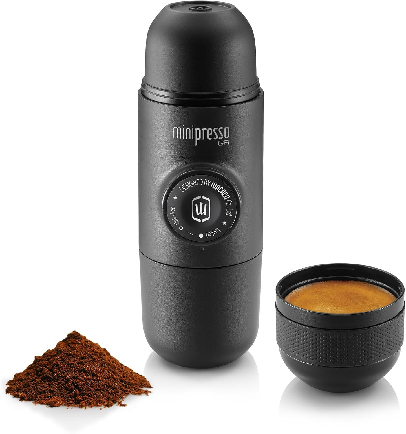WACACO Minipresso GR, Portable Espresso Machine, Compatible Ground Coffee, Small Travel Coffee Ma... | Amazon (UK)