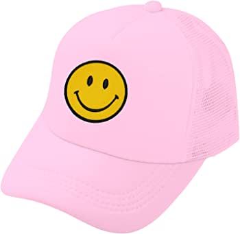 lycycse Smile Face Trucker Hat Retro Mesh Baseball Cap with Smile Patch Foam Neon High Crown Y2K ... | Amazon (US)