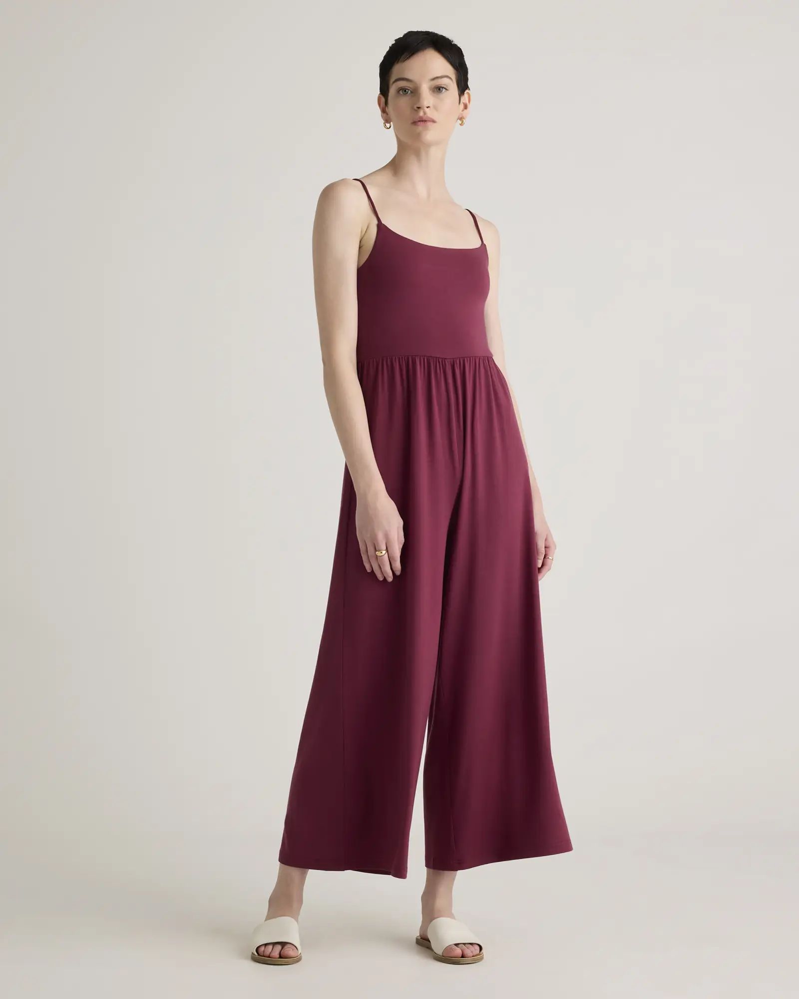 Tencel Jersey Wide Leg Jumpsuit | Quince