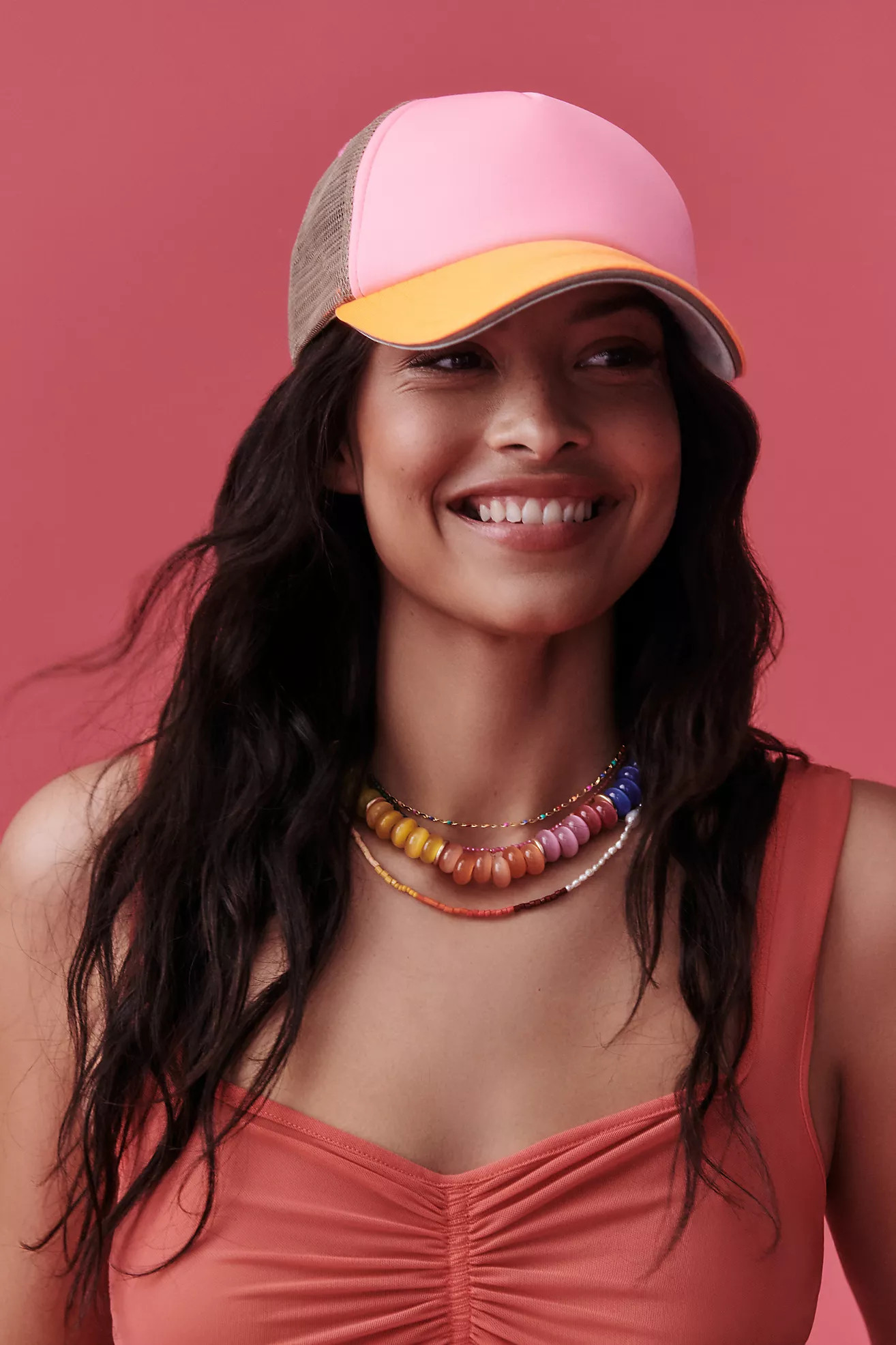 Oversized Rainbow Beaded Necklace | Anthropologie (US)