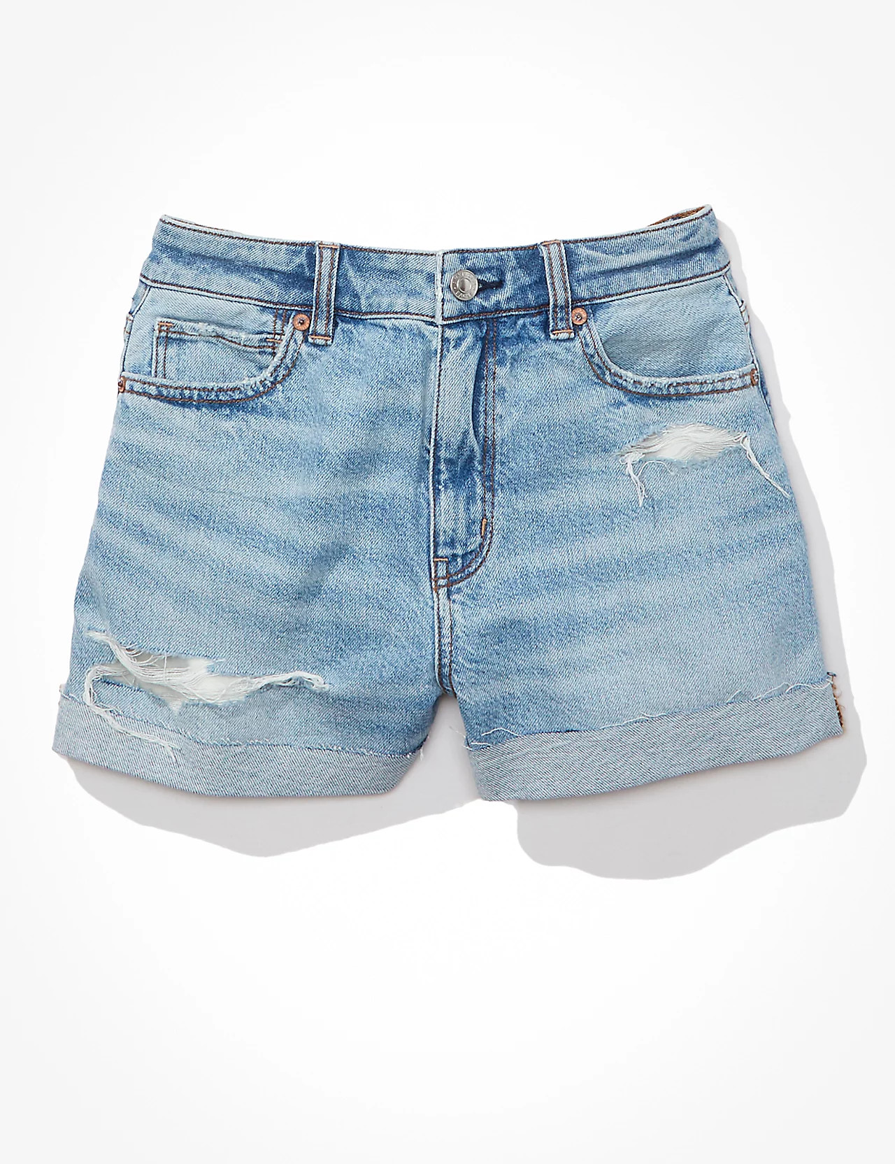 AE Strigid Denim Mom Short | American Eagle Outfitters (US & CA)