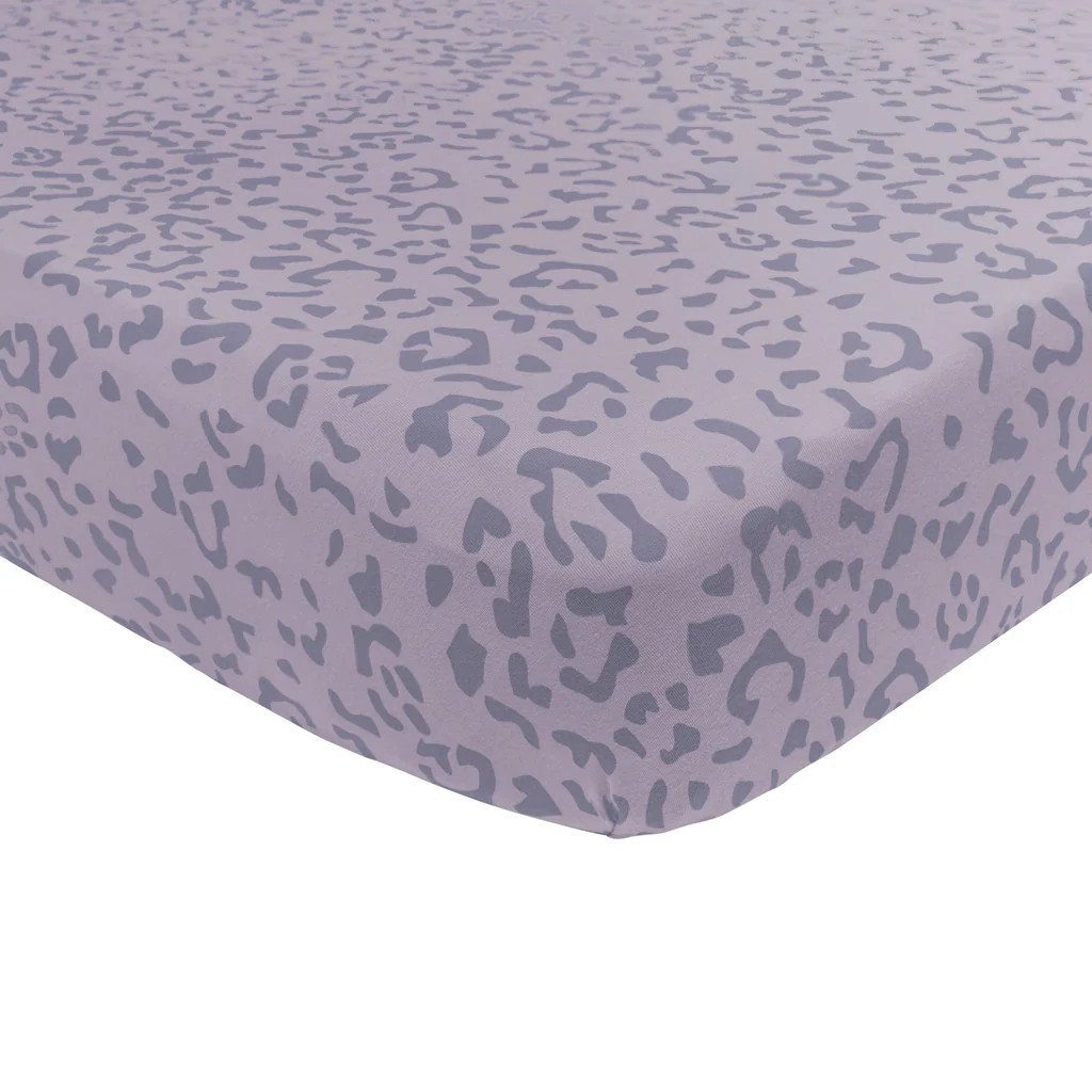 Crib Sheet in Taro Leopard | Kyte Baby