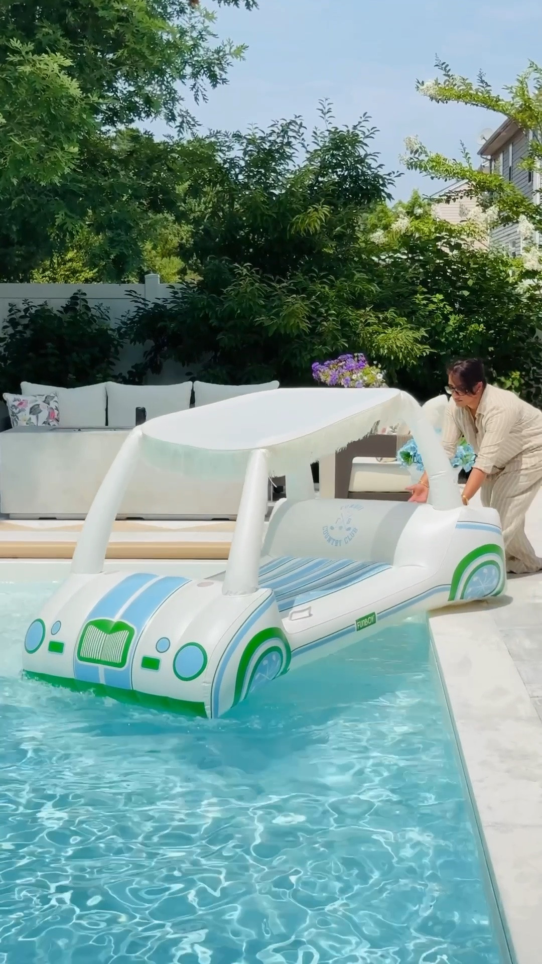 Apparently this is what peak husband happiness looks like. 😂⛳️

@FUNBOY  understood the assignment with this golf cart pool float and matching floating cooler. My backyard just became the place to be!

Are you inspired?!

Backyard entertainment ideas
Giant Pool floats
Pool float coolers
Outdoor must haves 
Backyard must haves 
Pool must haves 
Outdoor coolers 
Outdoor fans

#LTKdayinmylife #LTKSeasonal #LTKHome