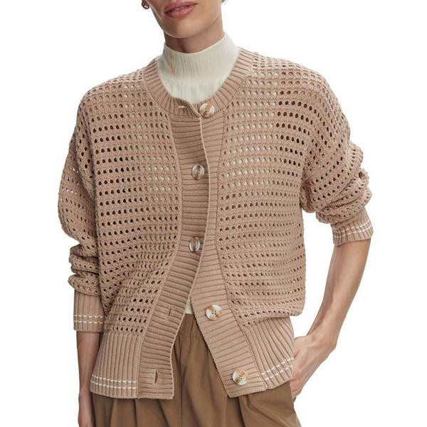 Women's Varley Cardigan Kris Relaxed Fit Knit Small Light Taupe | Scheels Sports