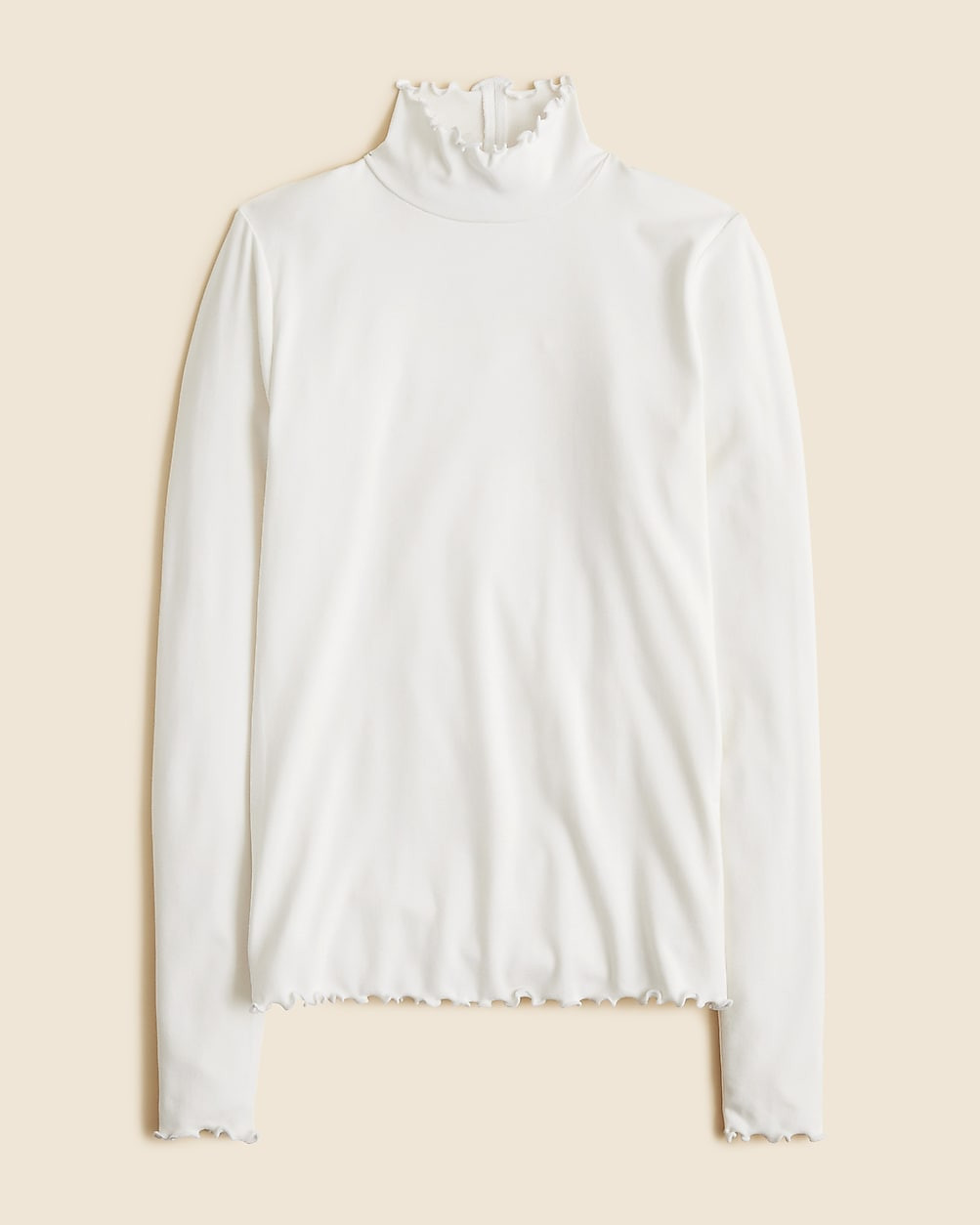 Refined rib lettuce-trim turtleneck | J. Crew US