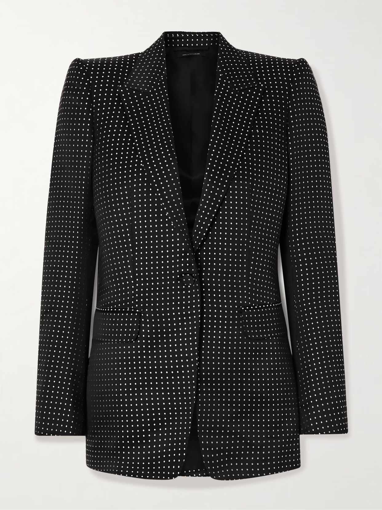 TOM FORD - Polka-dot Duchesse Silk-jacquard Blazer - Black | NET-A-PORTER (US)