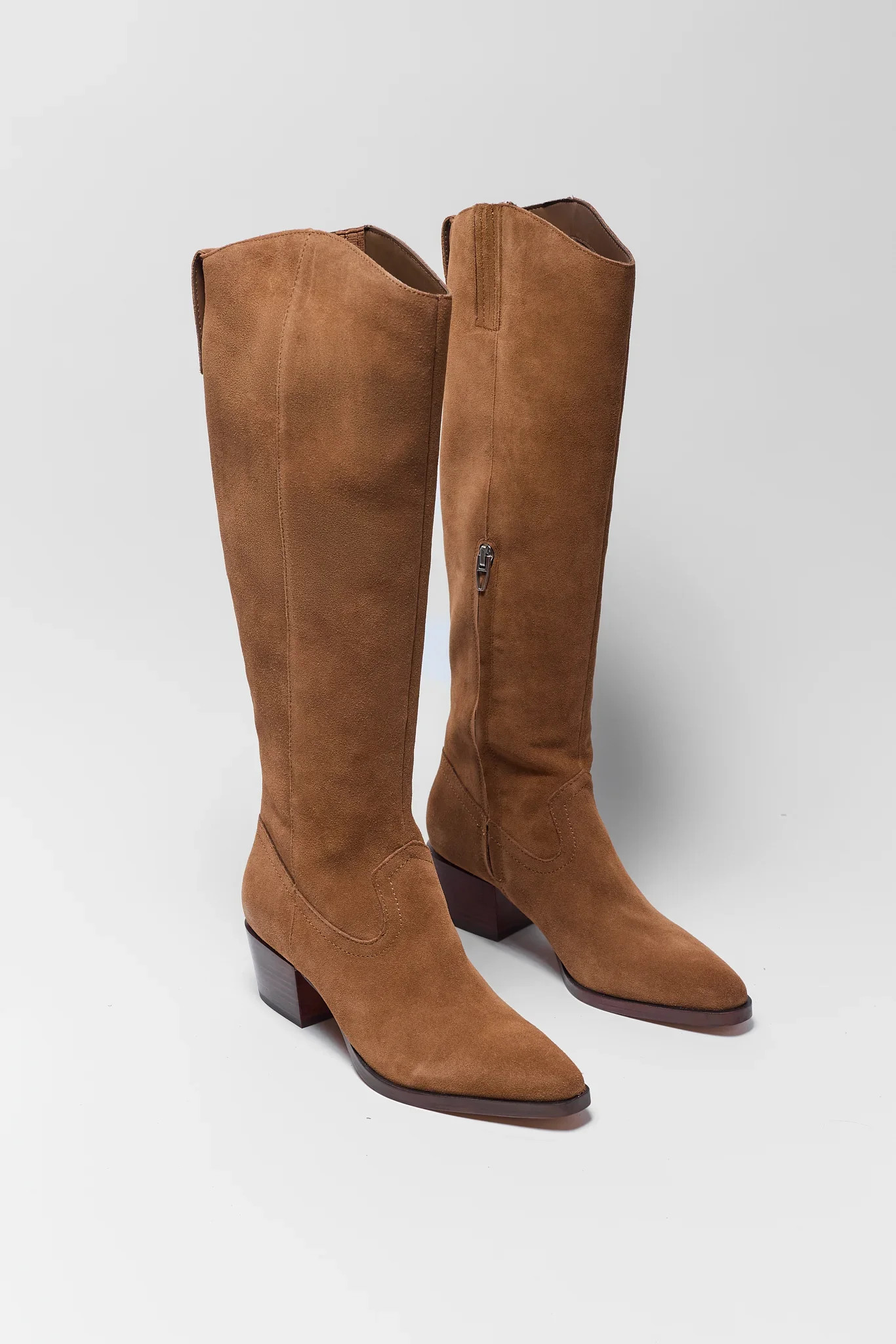 Virona Tan Suede Boots by Dolce Vita | Avara