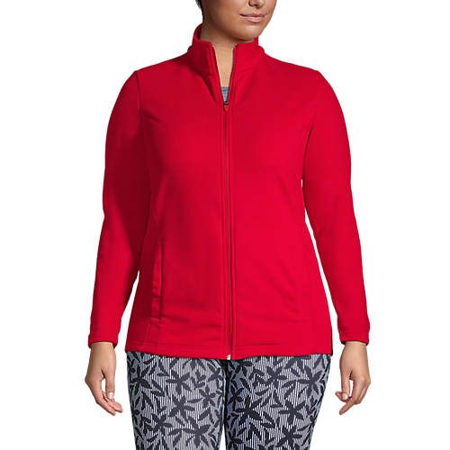 Women's Plus Size Fleece Full Zip Jacket | Lands' End (US)