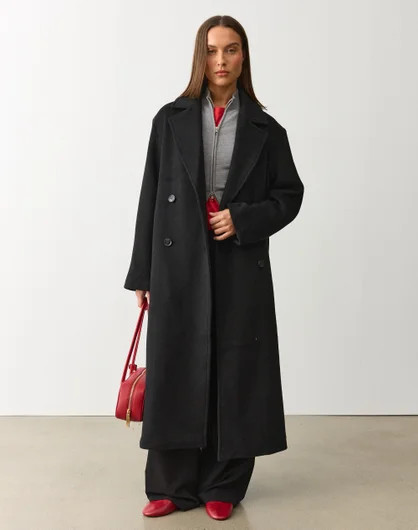 Wool Blend Double Breasted Coat | Glassons (Australia)