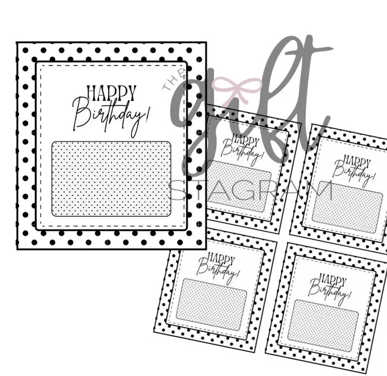 Happy Birthday Polka Dots Gift Tag | Gift Tag for Gift Card | How To Gift A Gift Card | Birthday ... | Etsy (Global)