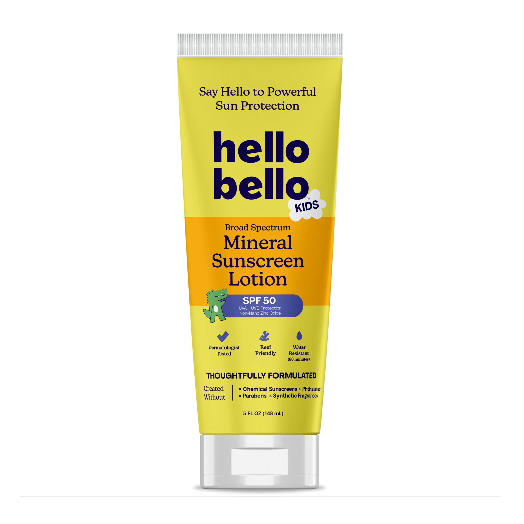 Hello Bello Mineral SPF 50 Kids Sunscreen, Reef-Friendly Lotion for All Ages, 5.0 fl oz | Walmart (US)