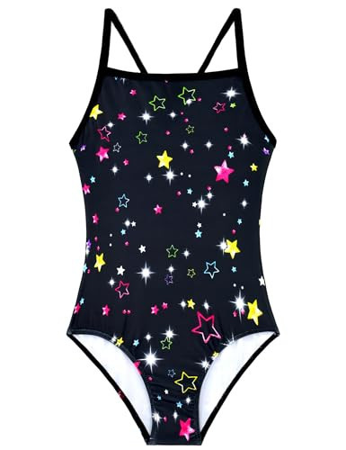Nokecina Girls Swimsuit Black Swimwear Size 7-8 Years Old Kids Bathing Suit for Child Swimming Class | Amazon (US)