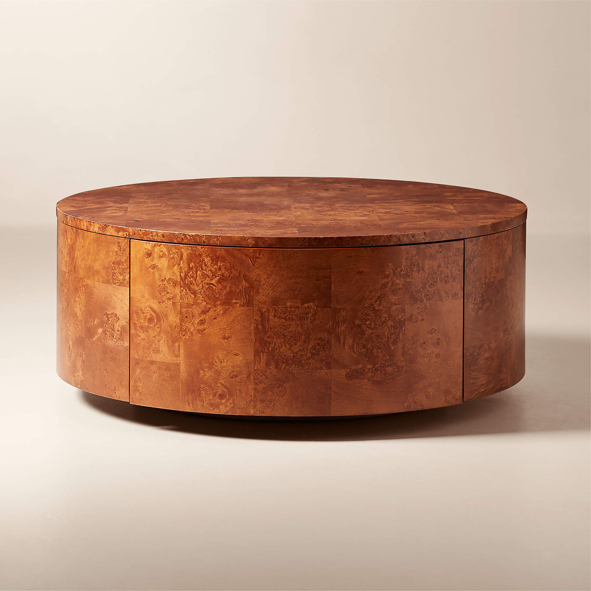 Purl 36" Burl Wood Rotating Coffee Table + Reviews | CB2 | CB2