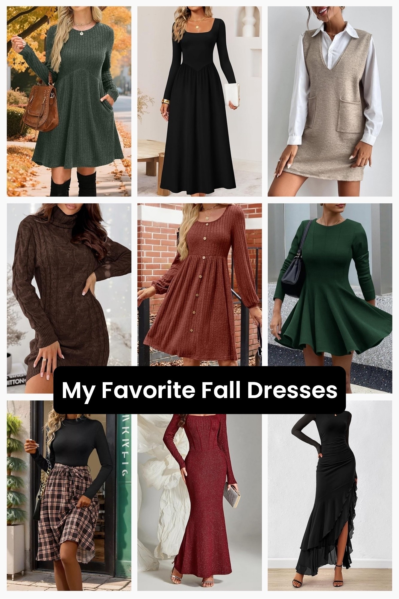 🍂 Fall fits I’ll be living in 🍂
Cozy knits, flowy florals, and all the warm tones 🍁 Whether it’s a pumpkin patch, football game, or brunch with the girls — these are my go-to fall dresses that make layering too easy.
✨ Bonus: they all pair perfectly with boots + a latte in hand ☕️

#FallFashion #LTKFallFinds #CozySeasonStyle #OOTD #FallDresses #LTKStyle #ShopMyLook #StyleInspo #FallWardrobe

#LTKWorkwear #LTKHoliday #LTKFindsUnder100